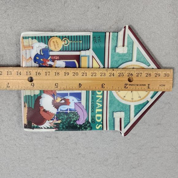 Donald' Watch & Clock Shop #3637B Mickeys Village Disney Bradford Exchange Plate - Picture 5 of 5